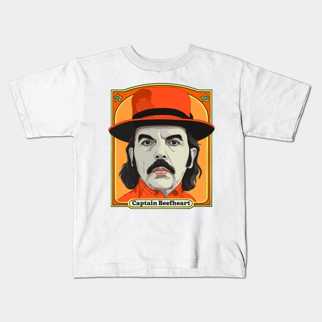 Captain Beefheart  - Retro Original Fan Illustration Kids T-Shirt by DankFutura